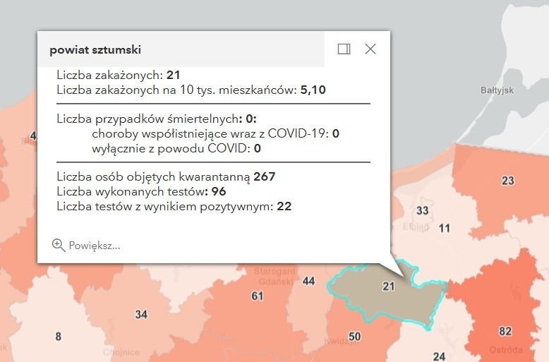 Zakażenia na Pomorzu 11.04.2021 r.