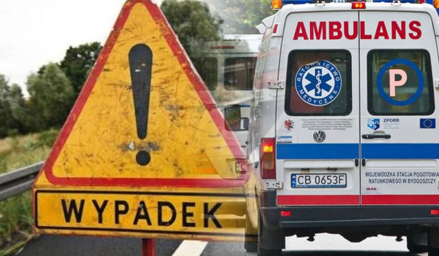 Wypadek w Ludzisku. Kierowcą motoroweru był 14-latek, który przewoził 11-letnią dziewczynkę. Dzieci trafiły na badania do szpitala