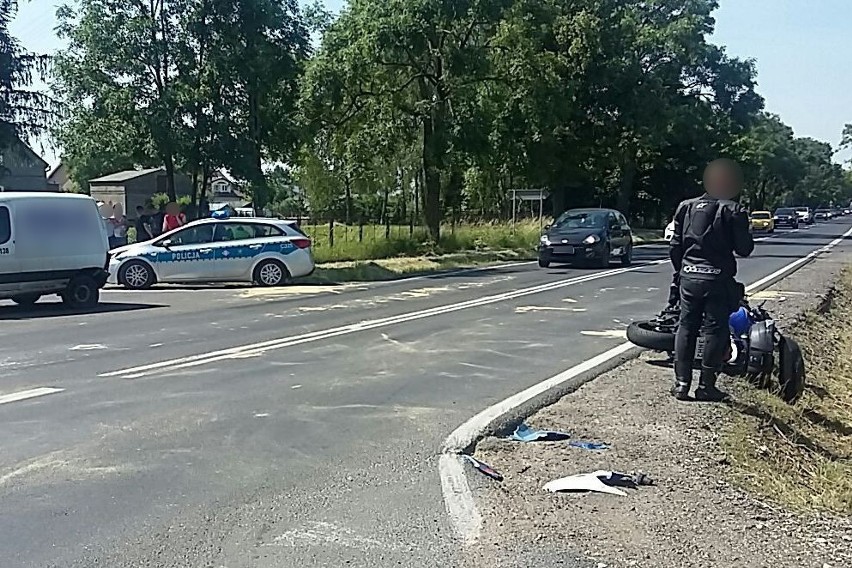 Wypadek na DK 15 w Gronowie pod Toruniem. Motocyklista...