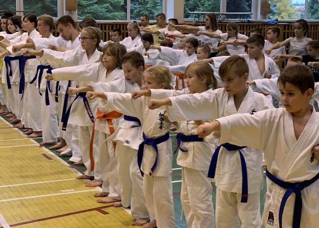 Od soboty, 4 września w Szkole Podstawowej w Sobkowie  ruszają treningi karate prowadzone przez Kielecki Klub Sportowy Karate. Udział w pierwszych zajęciach jest bezpłatny dla każdego, kto zechce spróbować.  - Karate to sztuka walki, która niezwykle pozytywnie wpływa na każdego, dzieci, młodzież, dorosłych. To oczywiście przede wszystkim ćwiczenia fizyczne, wzmacnianie ciała, nauka kihon, czyli ciosów, bloków, kopnięć, kata, czyli określonych układów, walki, ale także i hart ducha. Nieustannie popularyzujemy ten sport i zachęcamy, by spróbować jak on wpływa na ciało i umysł - mówi sensei Piotr Kęćko z Kieleckiego Klubu Sportowego Karate, który prowadzi treningi w szkole w Sobkowie. - A wpływa zdecydowanie i mało tego, wzmacnia cechy i zachowania, które są cenne w życiu codziennym. Uczymy się koncentracji, skupienia, które jest tak ważne w nauce czy pracy, tak ważne w osiąganiu celów, które sobie stawiamy. Pracujemy nad sobą podczas każdego treningu, stajemy się silniejsi, rozsądniejsi, bardziej odporni na stres. I dalej odrywamy się od laptopa, telefonu, gier,  dbamy o  rozwój fizyczny i duchowy. Zapraszam więc do  trenowania, pierwszy udział w zajęciach jest darmowy dla każdego, można przyjść całą rodziną - zachęca sensei Piotr Kęćko. W powiecie jędrzejowskim treningi odbywają się co sobota od 4 września w Szkole Podstawowej w Sobkowie  o godzinie 13.30. Można dzwonić pod numer 533 555 700. Na pierwsze zajęcia można założyć zwykły strój sportowy, wystarczą krótkie spodenki i koszulka.Sensei Piotr Kęćko dla uczniów organizuje także wiele atrakcji, jak ogniska, wyjścia na lodowe poczęstunki, obozy letnie i zimowe, turnieje, wyjazdy na zawody krajowe. Zobacz, jak wyglądają treningi na kolejnych slajdach   