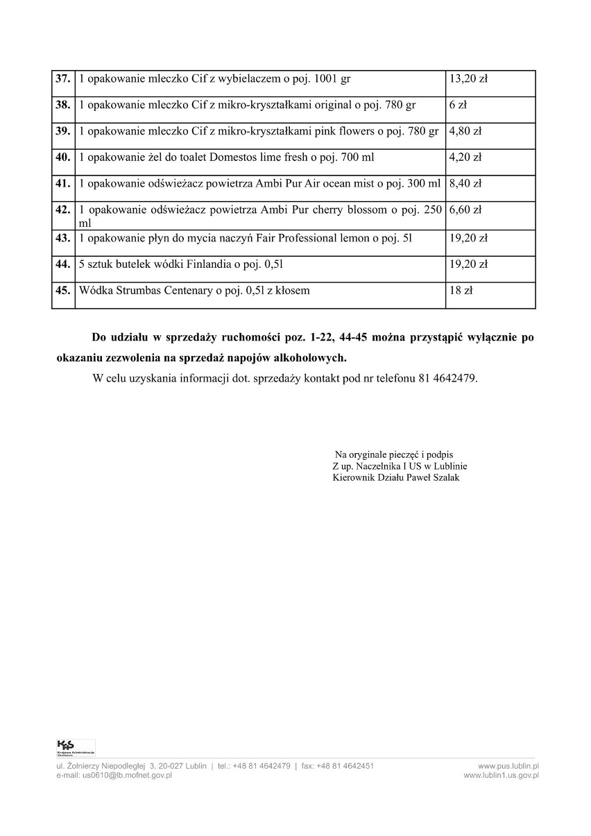 Licytacje Izby Administracji Skarbowej w woj. lubelskim. Samochody i nie tylko