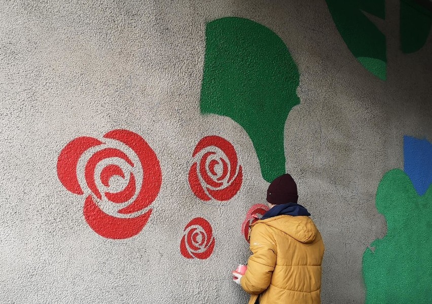 Nowy mural na rondzie Mogilskim w Krakowie