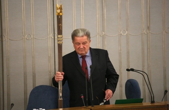 Ryszard Bender podczas obrad Senatu, rok 2007.