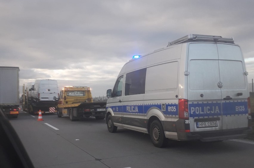 Po wypadku na autostradzie A4 utworzył się ogromny korek