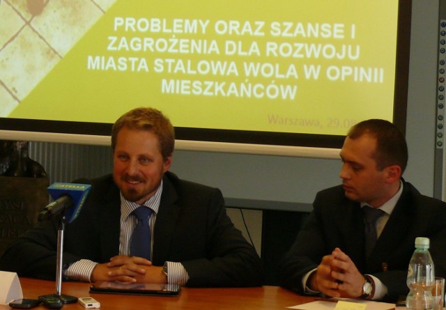 Prezes Instytut Badań Rynkowych i Społecznych Homo Homini Marcin Duma i szef prezydenckiej kancelarii Andrzej Dorosz.