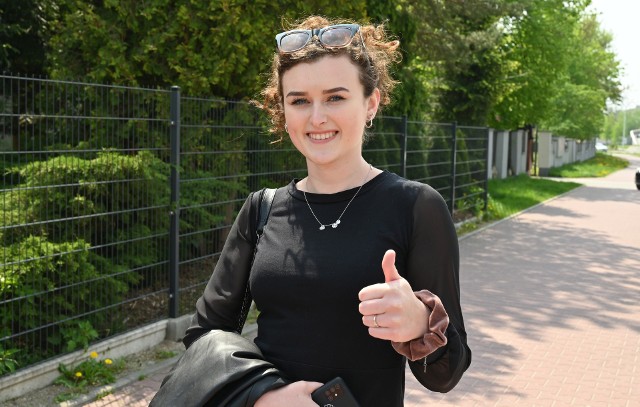 Daria, tegoroczna maturzystka z IV Liceum Ogólnokształcącego w Kielcach ma nadzieję, że mimo iż egzamin nie był łatwy to osiągnie dobry wynik.