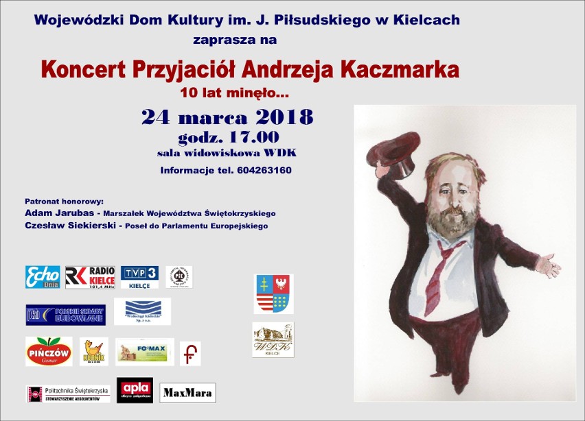 Koncert Przyjaciół Andrzeja Kaczmarka w sobotę w Kielcach