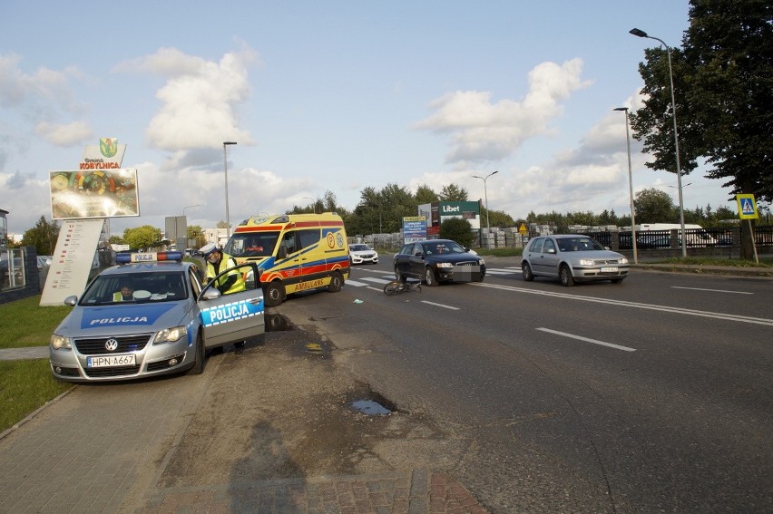 Wypadek na ul. Szczecińskiej w Słupsku. Mężczyzna w szpitalu [ZDJĘCIA]