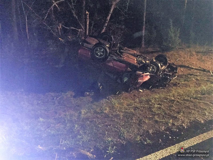 Wypadek w Opaleńcu, gm. Chorzele. Nie żyje 24-letni mężczyzna