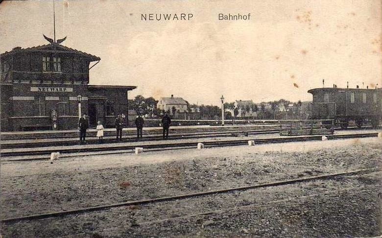 Stacja w Nowym Warpnie w początkach XX wieku