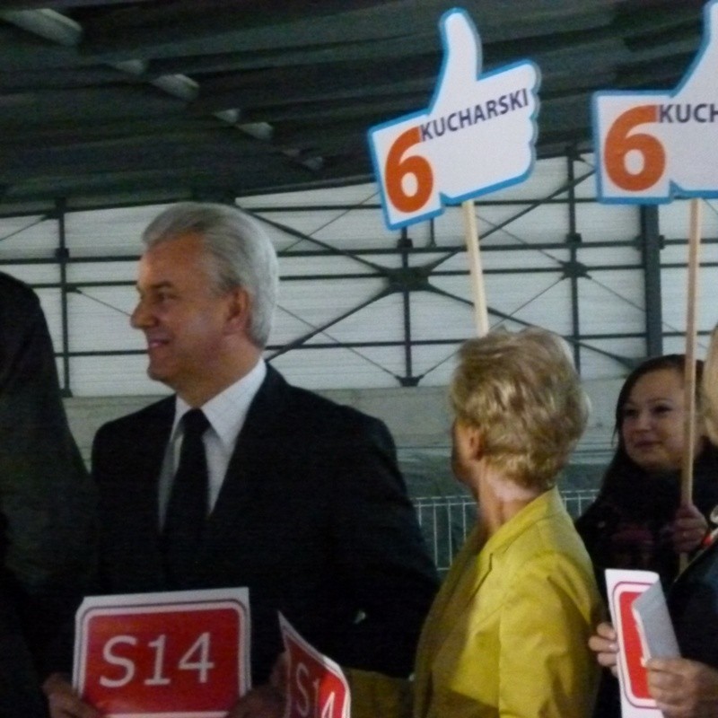 Wybory parlamentarne 2015: Platforma na dworcu Łódź Fabryczna