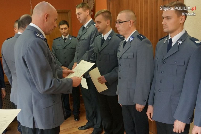 Policjanci z Kłobucka odebrali gratulacje od ministra