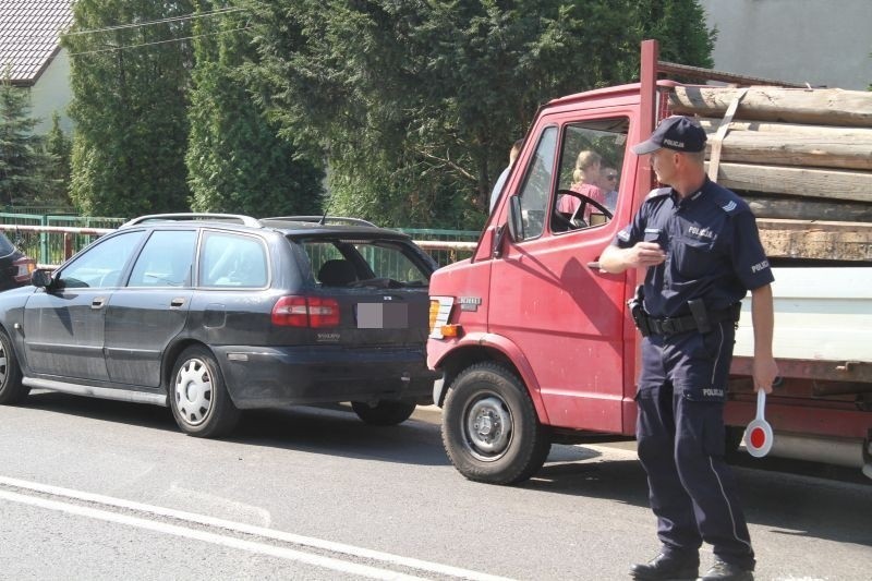 Wypadek czterech aut w Sukowie