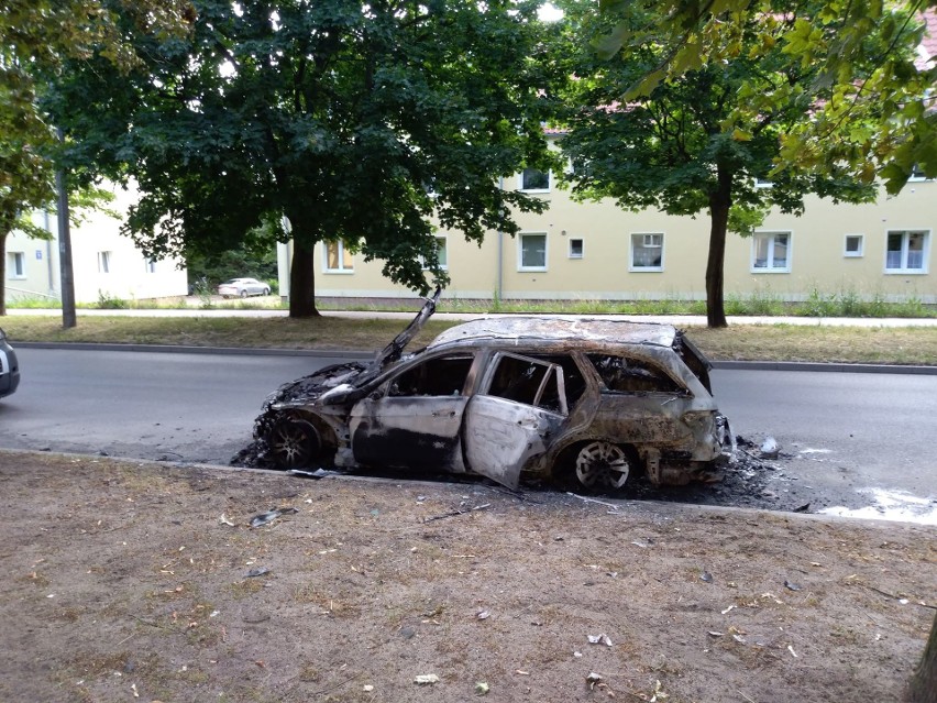 Spalone auto na gdańskim Chełmie- 19.06.2018
