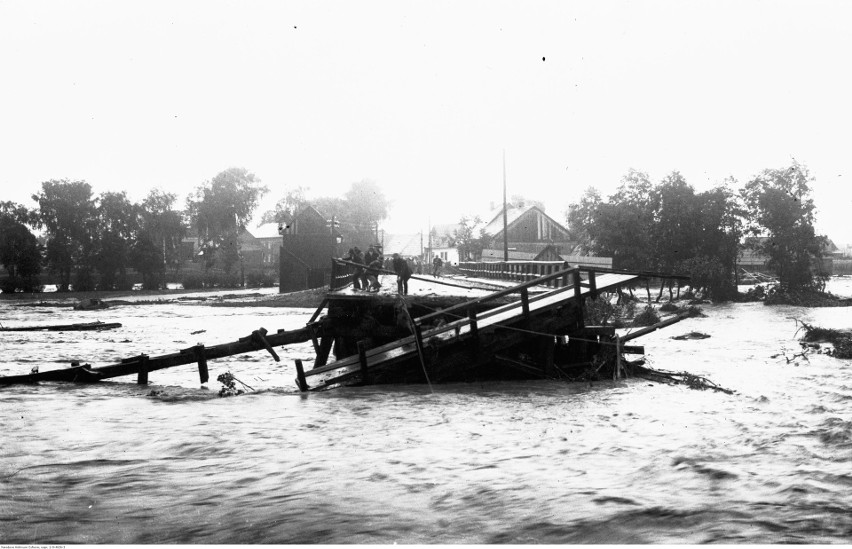 Zerwany most na Białym Dunajcu, lipiec 1934