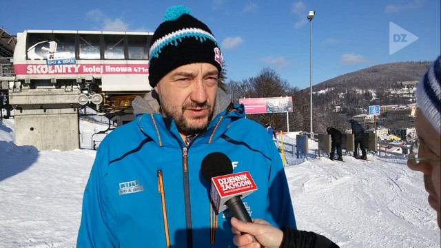 Janusz Tyszkowski właściciel stacji Skolnity Wisła Ski & Bike Park, jaka znajduje się w centrum Wisły.