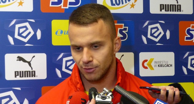 Marcin Cebula zagrał dobry mecz z Rakowem i wywalczył rzut karny dla Korony.
