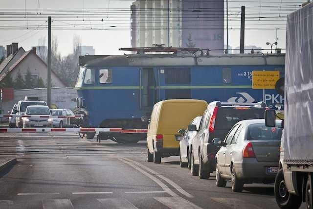 Przejazd kolejowy na InwalidówPrzejazd kolejowy na Inwalidów