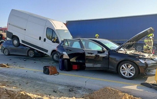 Wypadek na A1 w okolicach Kamieńska