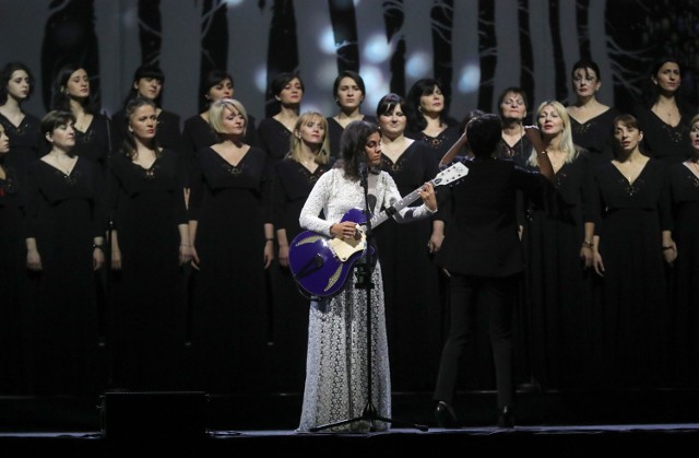 Katie Melua podczas koncertu w Szczecinie