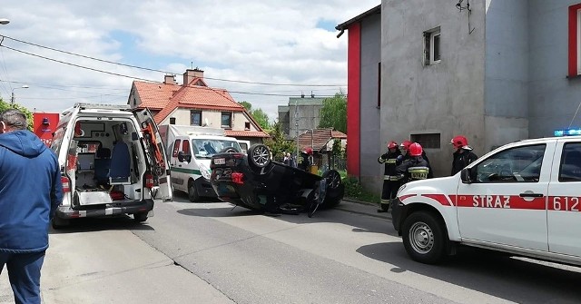 Wypadek na ul. Głównej w Sosnowcu 8.05.2019.