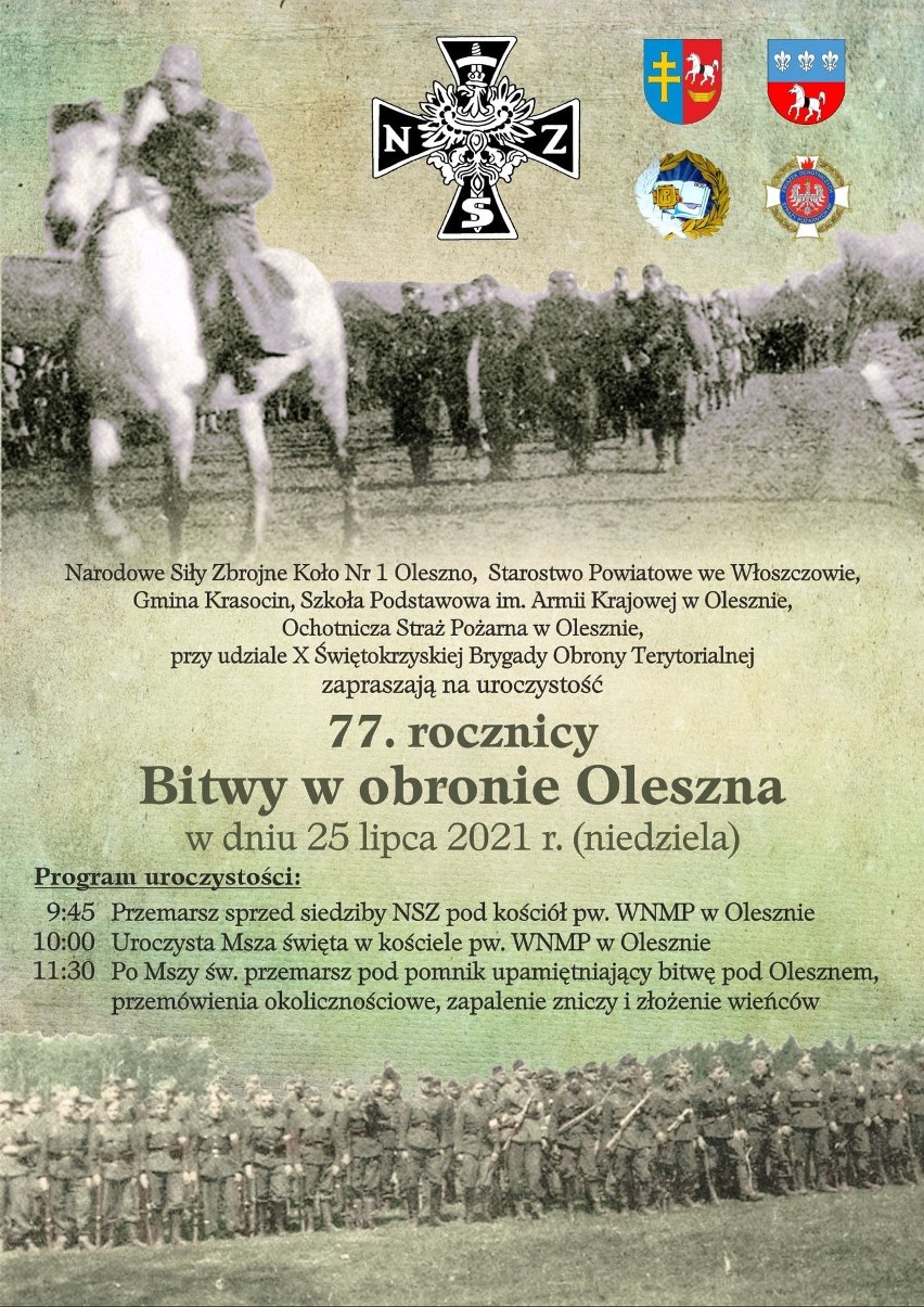 W niedzielę uroczystość 77. rocznicy bitwy w obronie Oleszna
