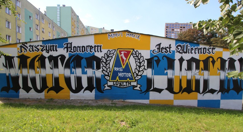 Motor Lublin jest wszędzie. Graffiti kibiców w całym mieście. Zobacz zdjęcia