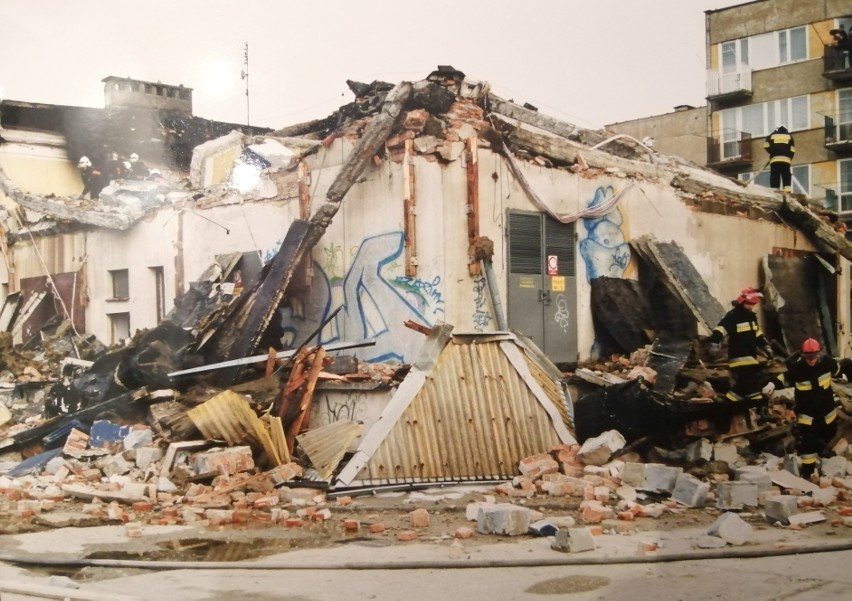 Ruiny klubu dyskotekowego Bumerang przy ulicy Sienkiewicza...