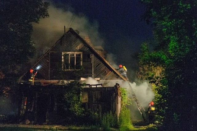 Pożar drewnianego domu przy Piasta 35