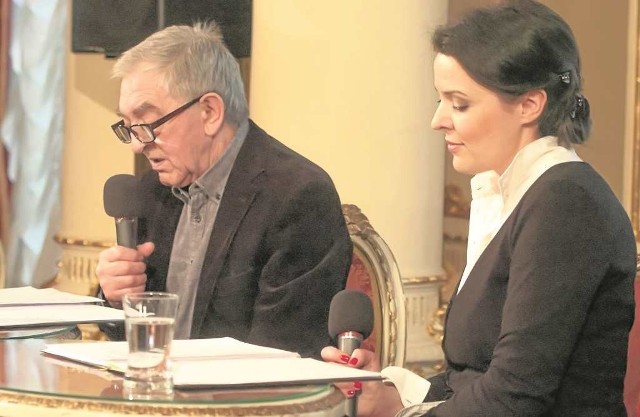 Bożena Stachura i Jerzy Trela czytali wiersze Gałczyńskiego.