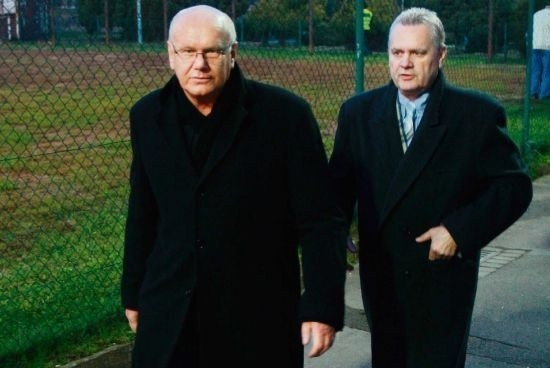 Zdenek Zlamal (z lewej) i czeski menedżer Karel Possinger
