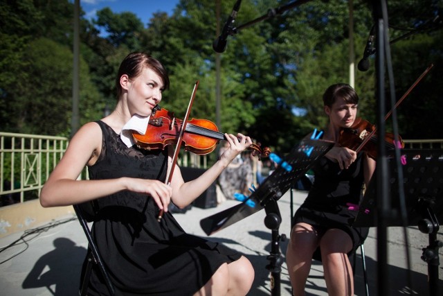 Typhoon String Quartet wystąpił podczas jazzowego "Koncertu w Altanie" w Parku Źródliska w Łodzi.