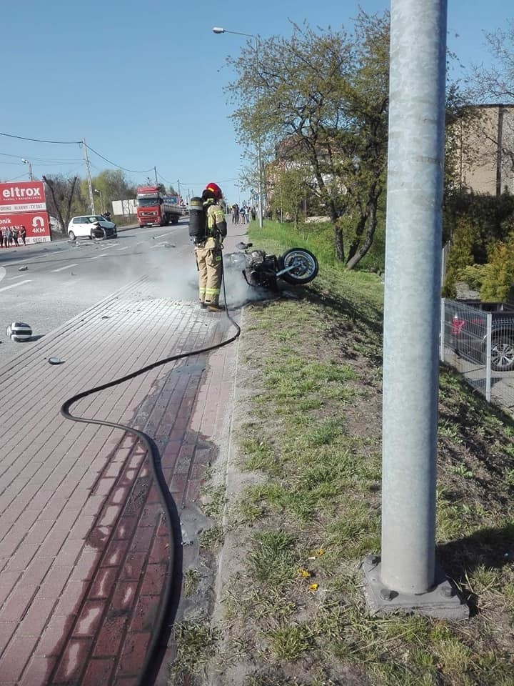 Wypadek na Gliwickiej w Rybniku. Motocyklista w ciężkim...