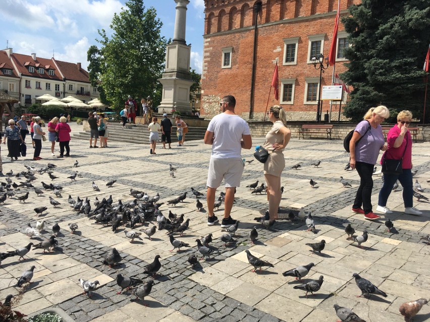 W słoneczną sobotę turystów w Sandomierzu nie brakowało....