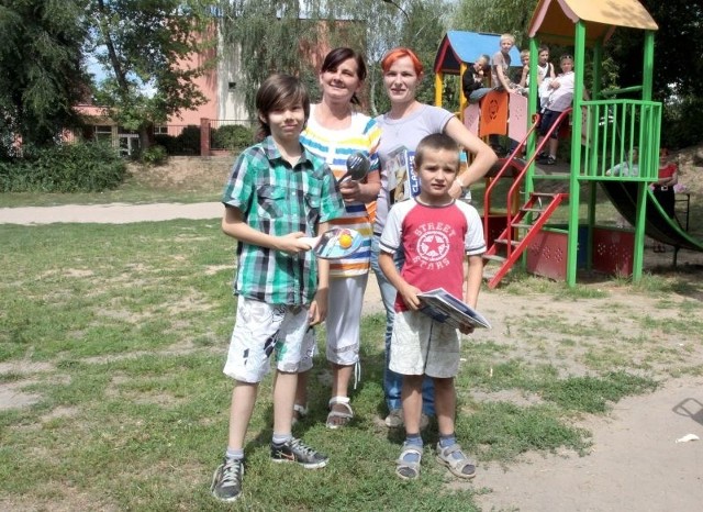 Udział w konkursach jako jedni z pierwszych zadeklarowali (od lewej) Jolanta Kosiec z synem Karolem i Aneta Szczepanik z synem Piotrem.
