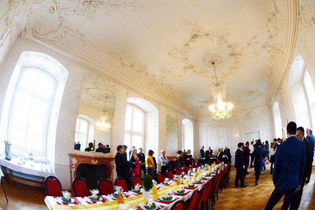 Tak teraz prezentuje się sala w pałacu w Zaborze
