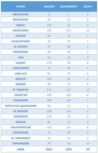 Koronawirus na Podkarpaciu. Zmarło troje pacjentów. 33 kolejne osoby są zakażone [RAPORT 13 WRZEŚNIA] 