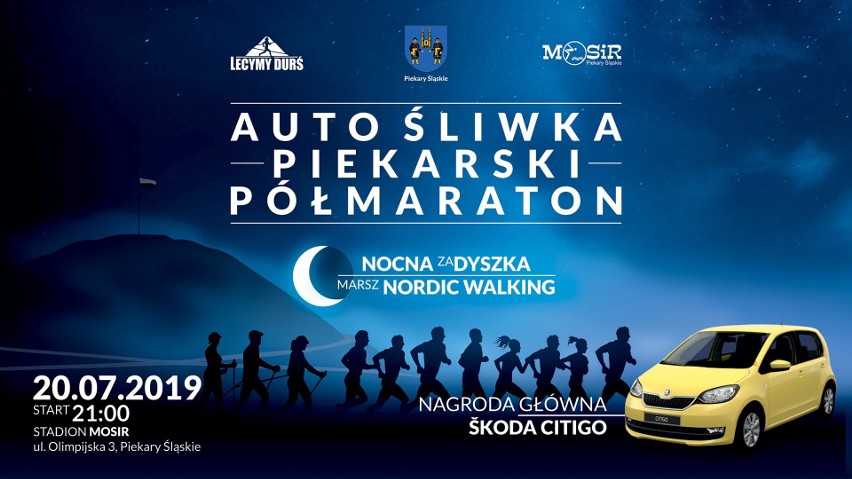 Auto Śliwa Piekarski Półmaraton i Nocna zaDyszka oraz NW - wygraj samochód podczas biegu w Piekarach Śląskich