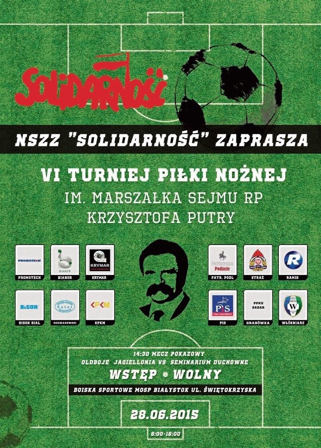 To już VI edycja turnieju Solidarności, będąca jednocześnie memoriałem tragicznie zmarłego Marszałka Sejmu RP Krzysztofa Putry