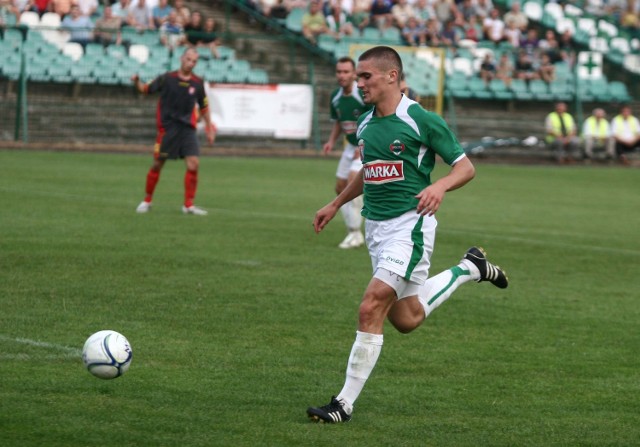 Paweł Tarnowski strzelił dwa gole dla Radomiaka w meczu z Legionem Radom.