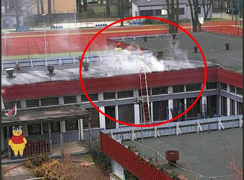 Pożar w przedszkolu nr 2 w Niemodlinie.