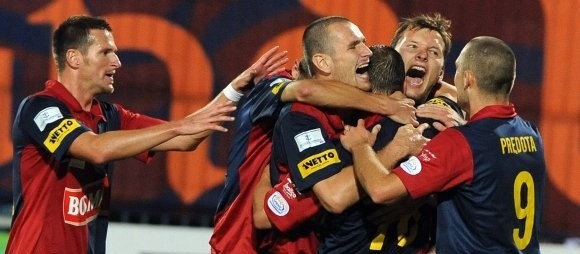 Oby piłkarze Pogoni mieli po meczu w zabrzu powody do radości.