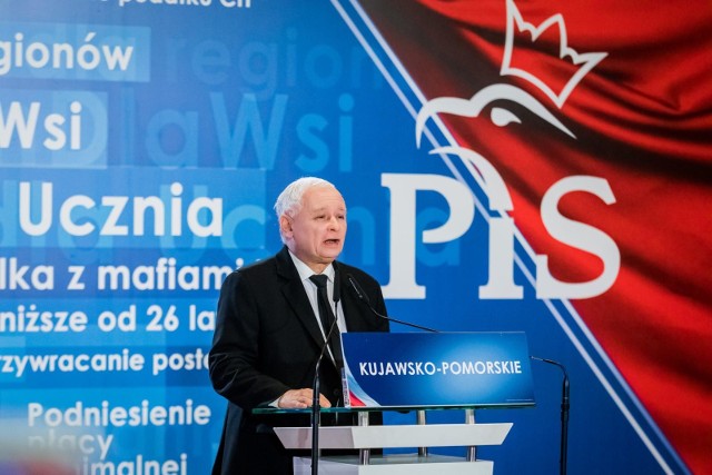 Jarosław Kaczyński na konwencji PiS w Bydgoszczy