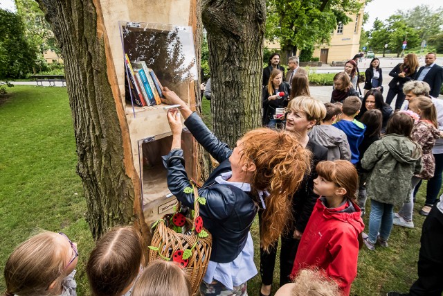Pierwsza plenerowa biblioteka w Bydgoszczy została otwarta rok temu w parku Kochanowskiego.