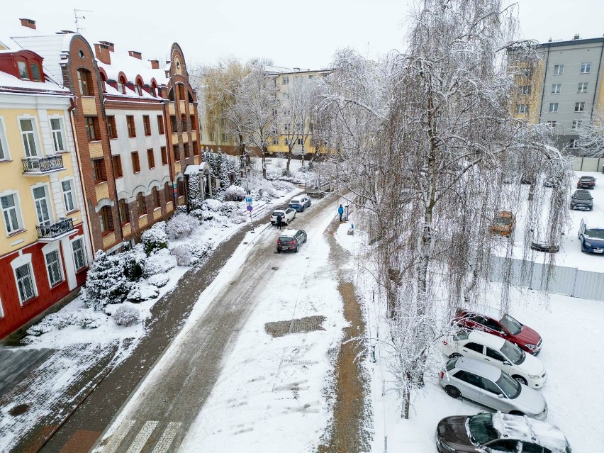 Białystok po opadach śniegu