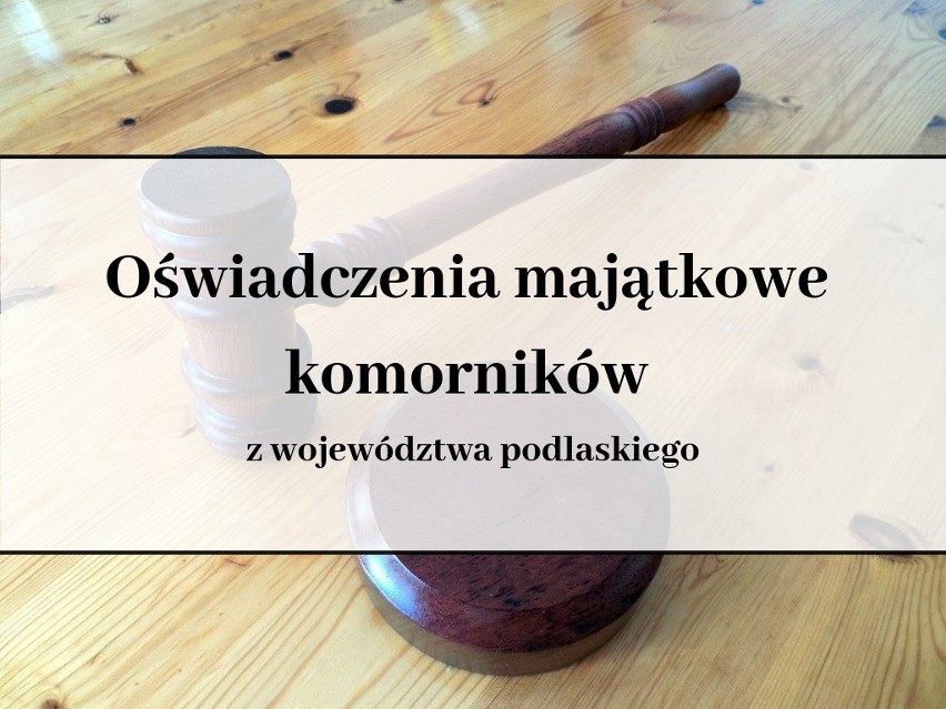 Oświadczenia majątkowe komorników sądowych w województwie...