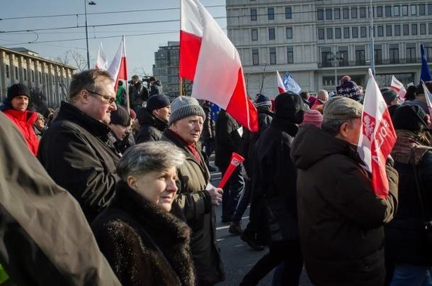 Marsz KOD-u w obronie Lecha Wałęsy.