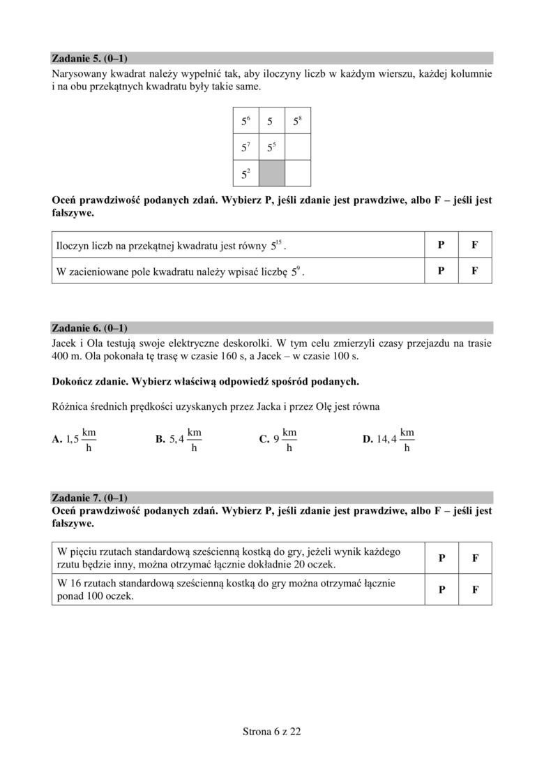 Egzamin ósmoklasisty 2019 matematyka. 16.04.2019 EGZAMIN ZADANIA, ODPOWIEDZI, ROZWIĄZANIA, MATEMATYKA ARKUSZE [CO BYŁO NA MATEMATYCE]