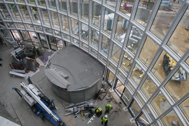 Budowa Galerii Katowickiej w lipcu 2015 była już bliska finału