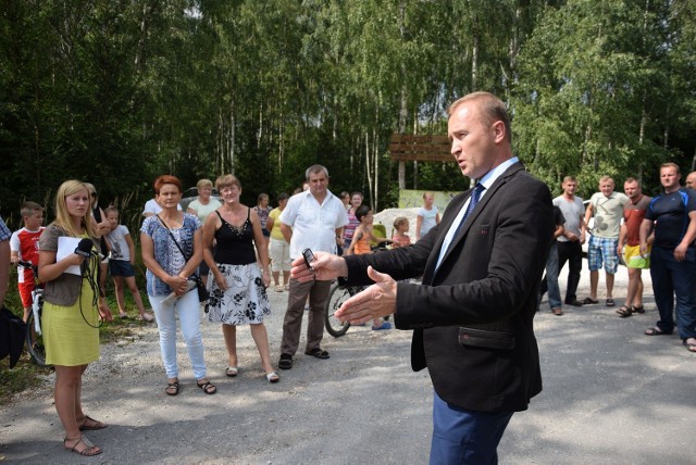 Na zdjęciu sierpniowy protest mieszkańców Górna Parceli.